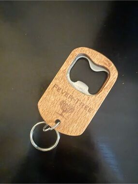NEW Fever-Tree Wooden Bottle Opener Keychain Bartender Beech Wood Bar